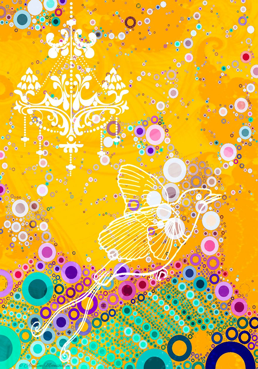 Classy Bird, 2014, (digitální kombinovaná mediální fonografie) od AlyZen Moonshadow