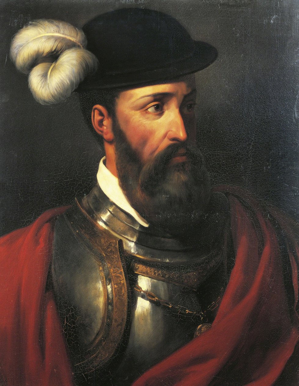 Francisco Pizarro, navigátor a dobyvatel (1475-1541) od Amable Paul Coutan