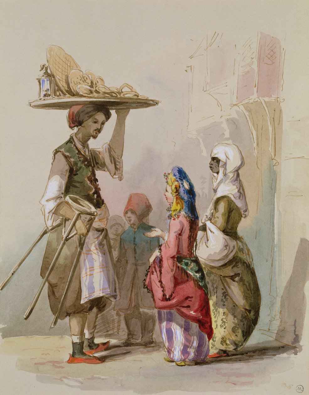 Prodavač hrnců, asi 1855 od Amadeo Preziosi