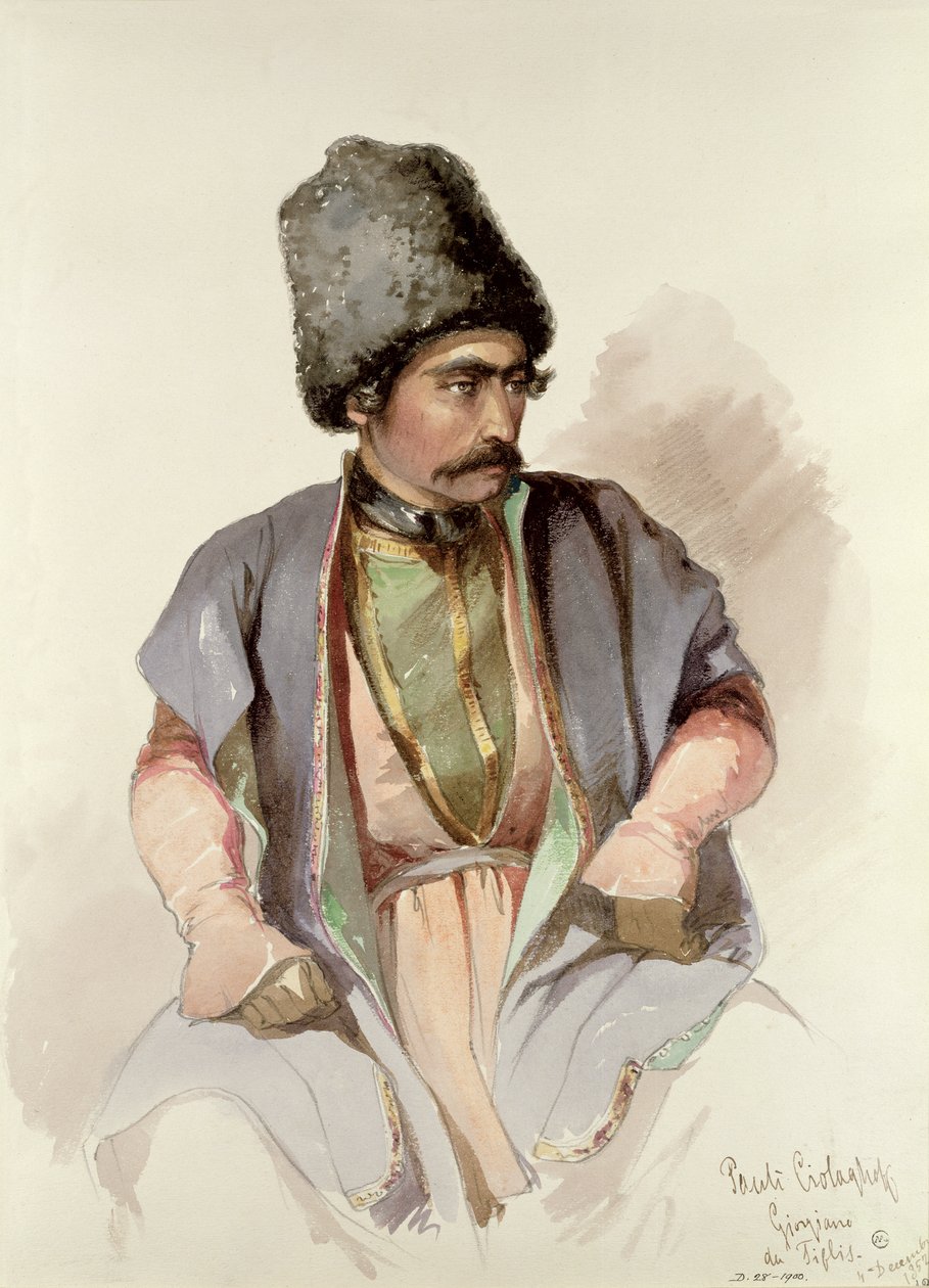 Paul - Gruzínec z Tiflis, 1852 od Amadeo Preziosi