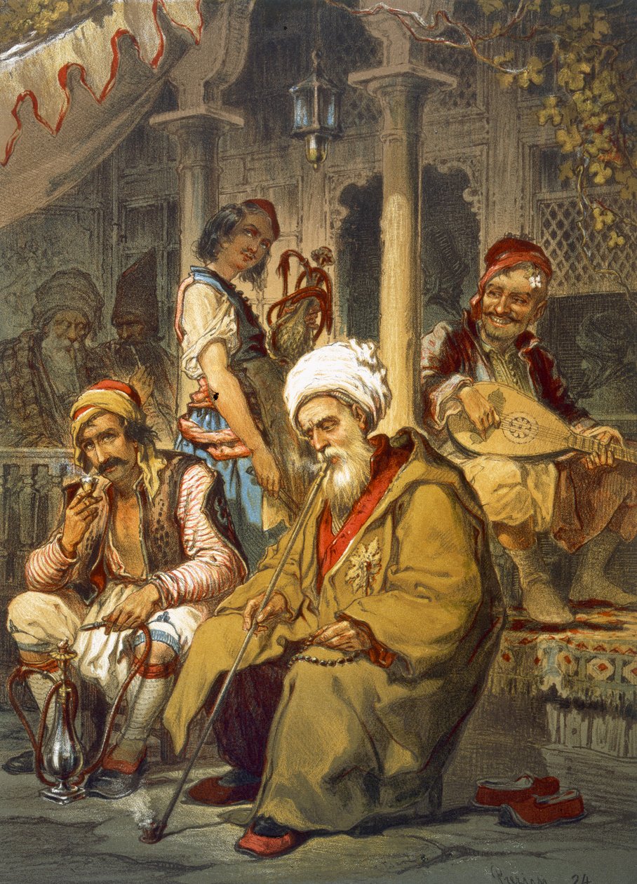 Scéna v kavárně, 1865 od Amadeo Preziosi