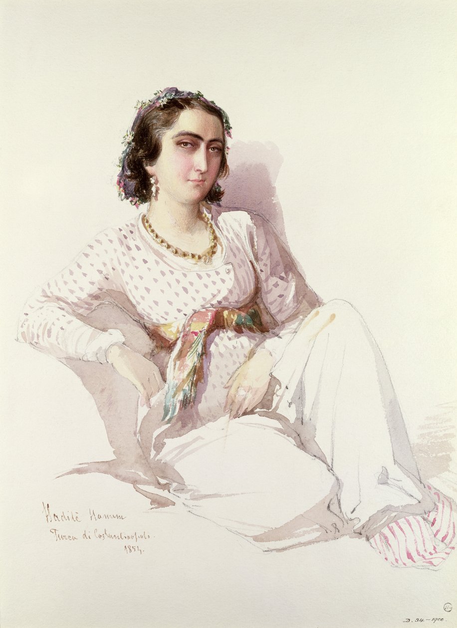 Hadice Hanim - dáma z Istanbulu, 1852 od Amadeo Preziosi