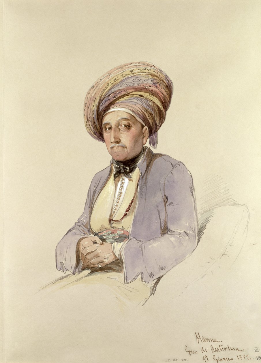 Hanna - Řek z Antiochie, 1852 od Amadeo Preziosi
