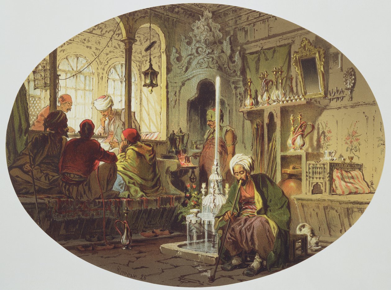 Osmanská kavárna, 1862 od Amadeo Preziosi