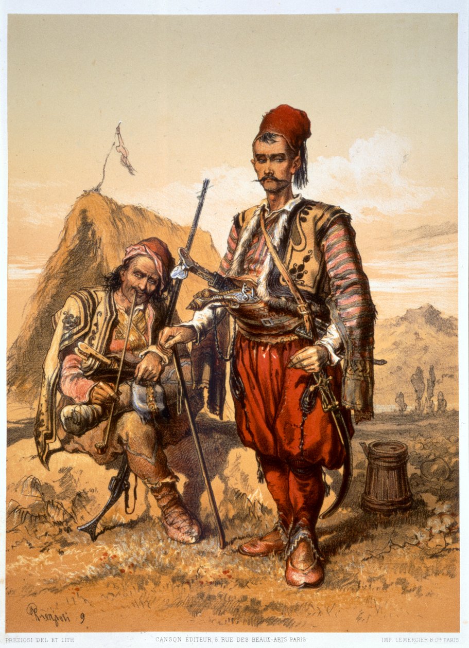 Turečtí pěšáci v osmanské armádě, 1857 od Amadeo Preziosi