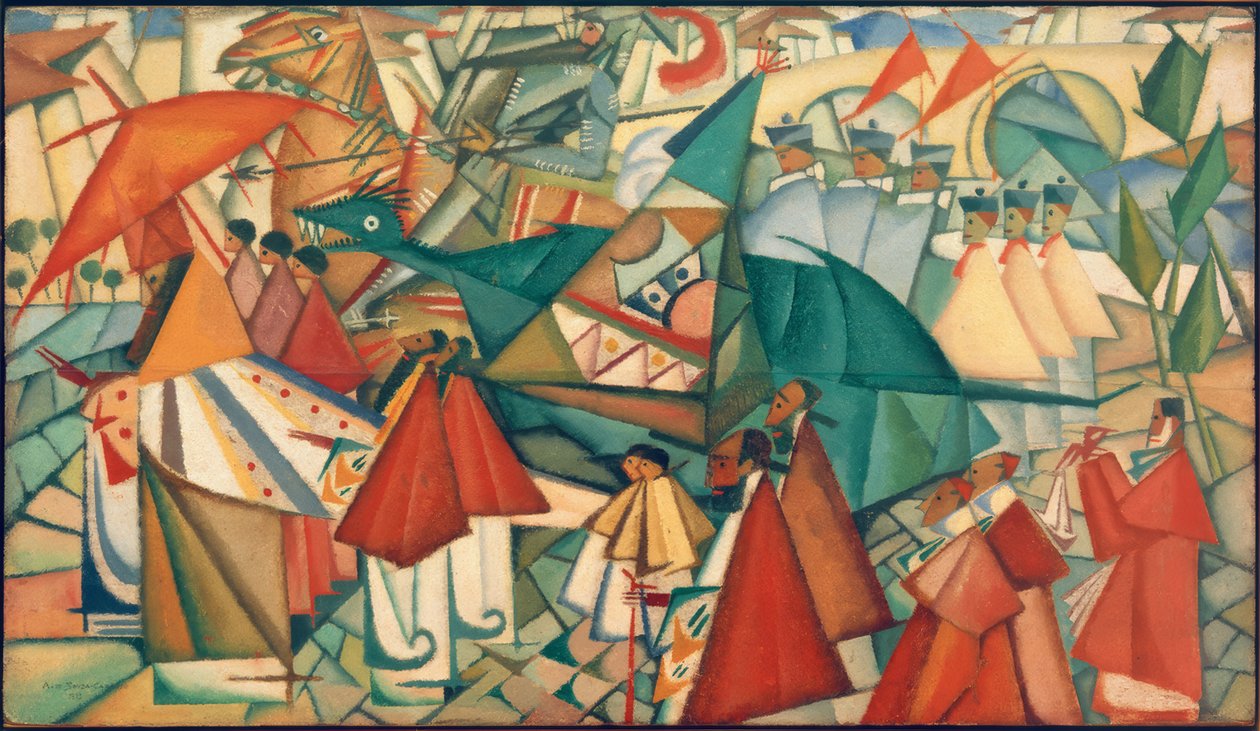 Procesí Božího těla od Amadeo de Souza Cardoso