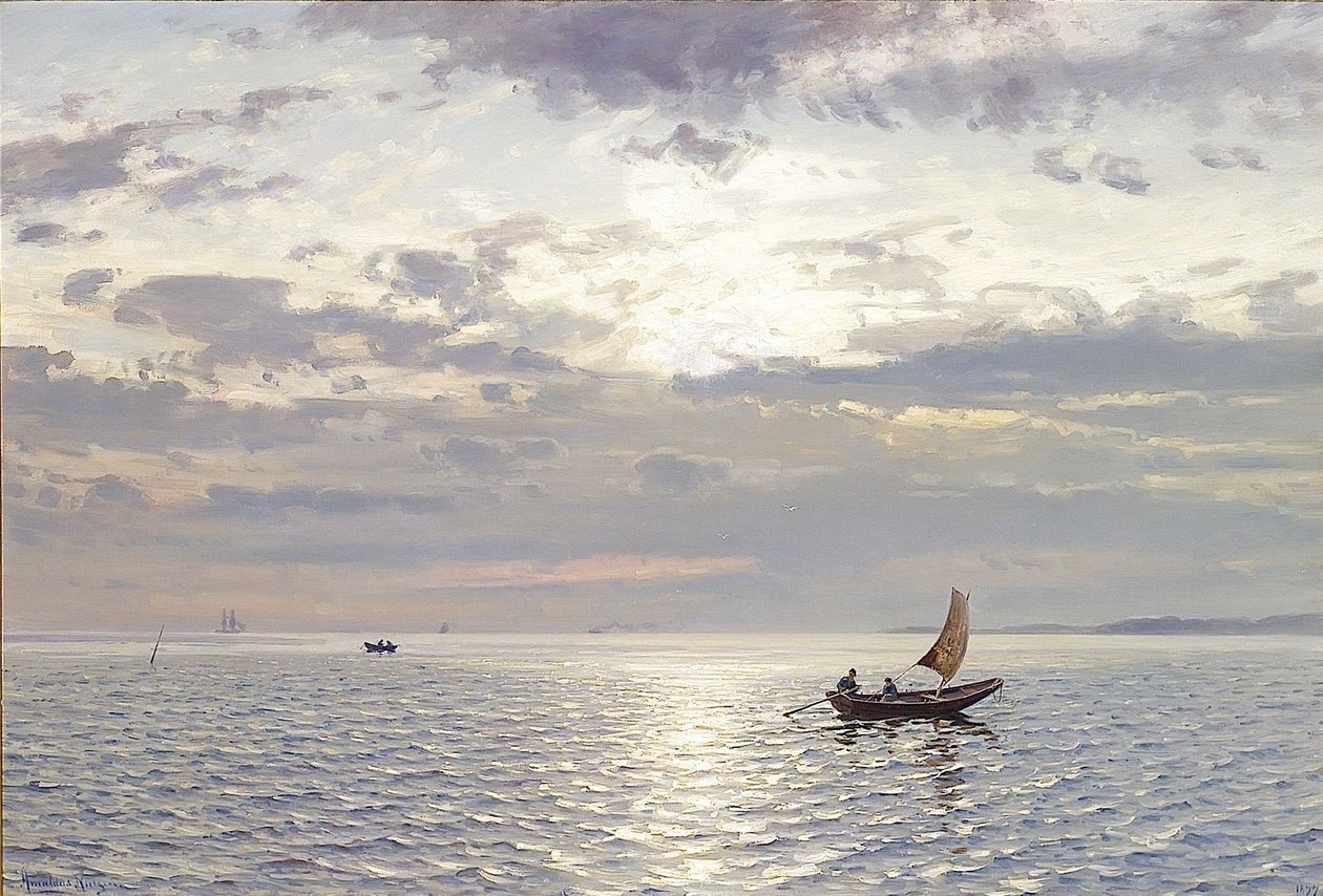 Večerní atmosféra nad mořem Z fjordu? od Amaldus Nielsen