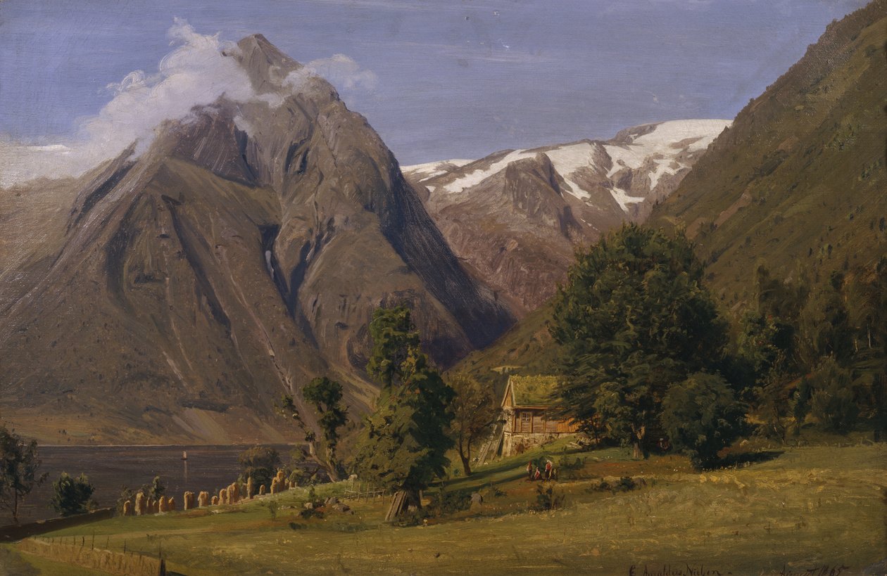 Letní den, Balestrande od Amaldus Nielsen