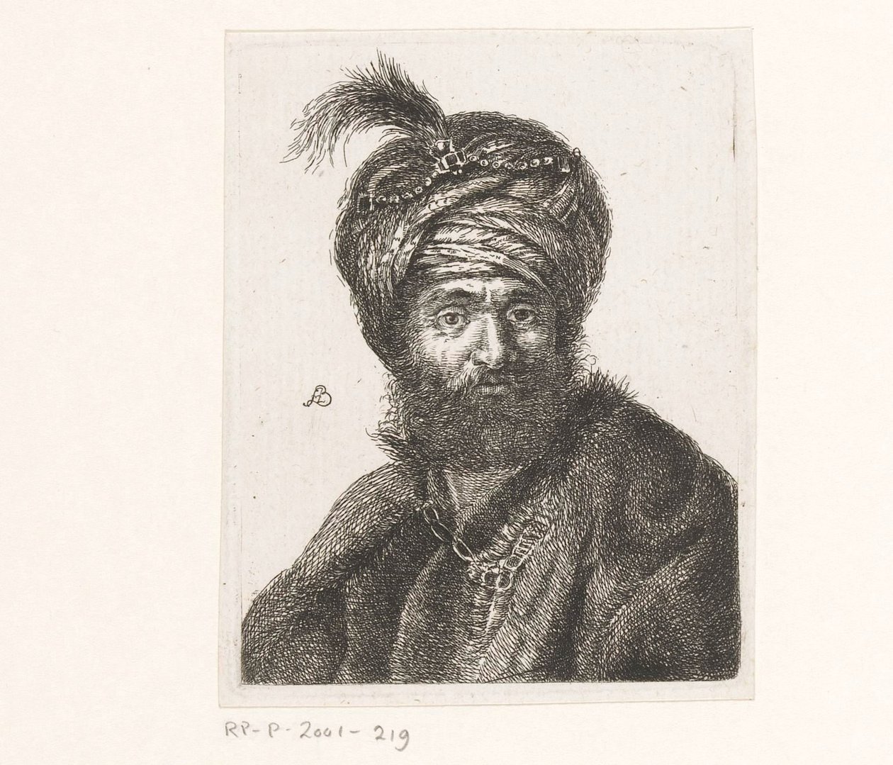 Busta muže v turbanu od Amalie Baader