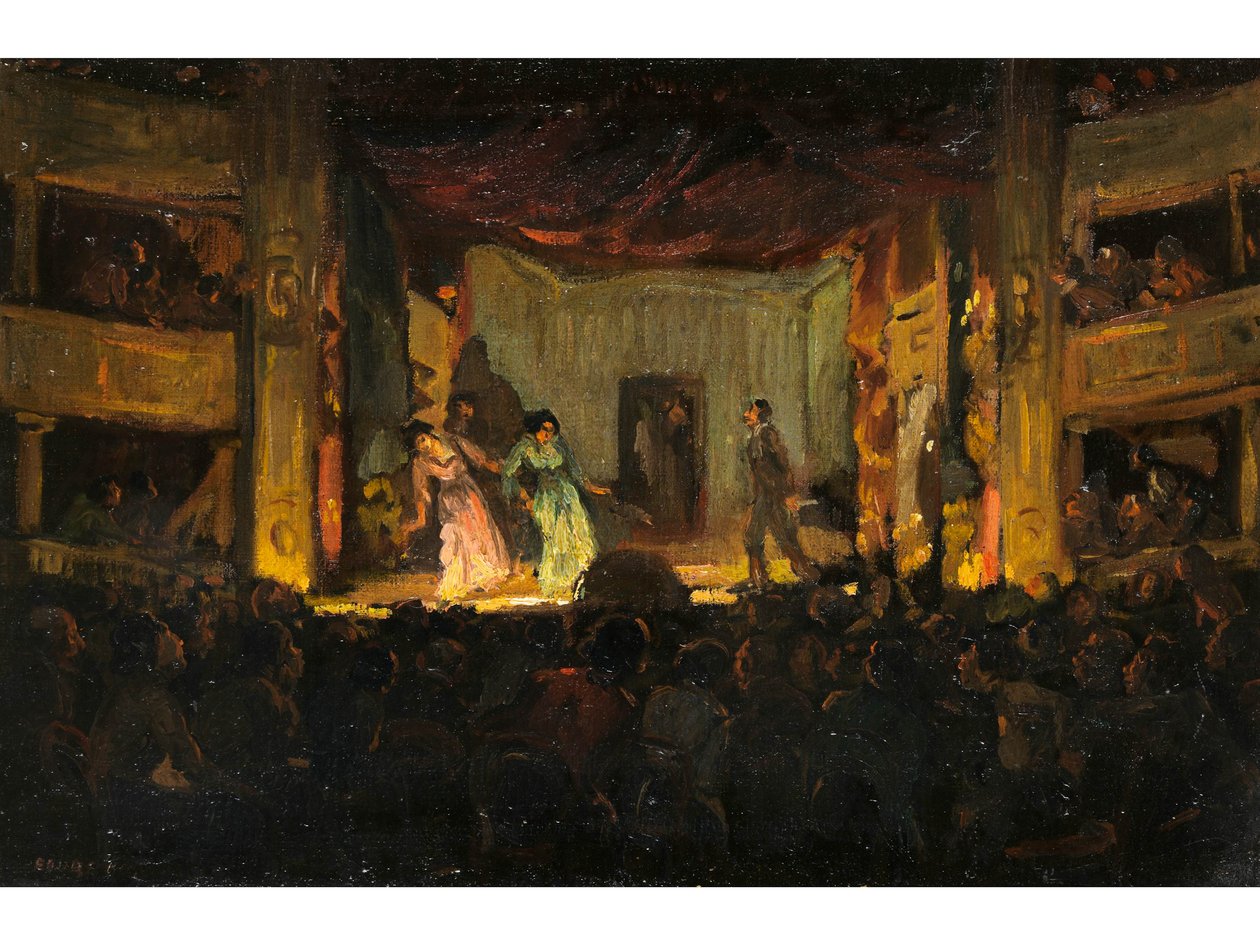 Amandus Faure Populární divadlo San Francesco v Neapoli od Amandus Faure