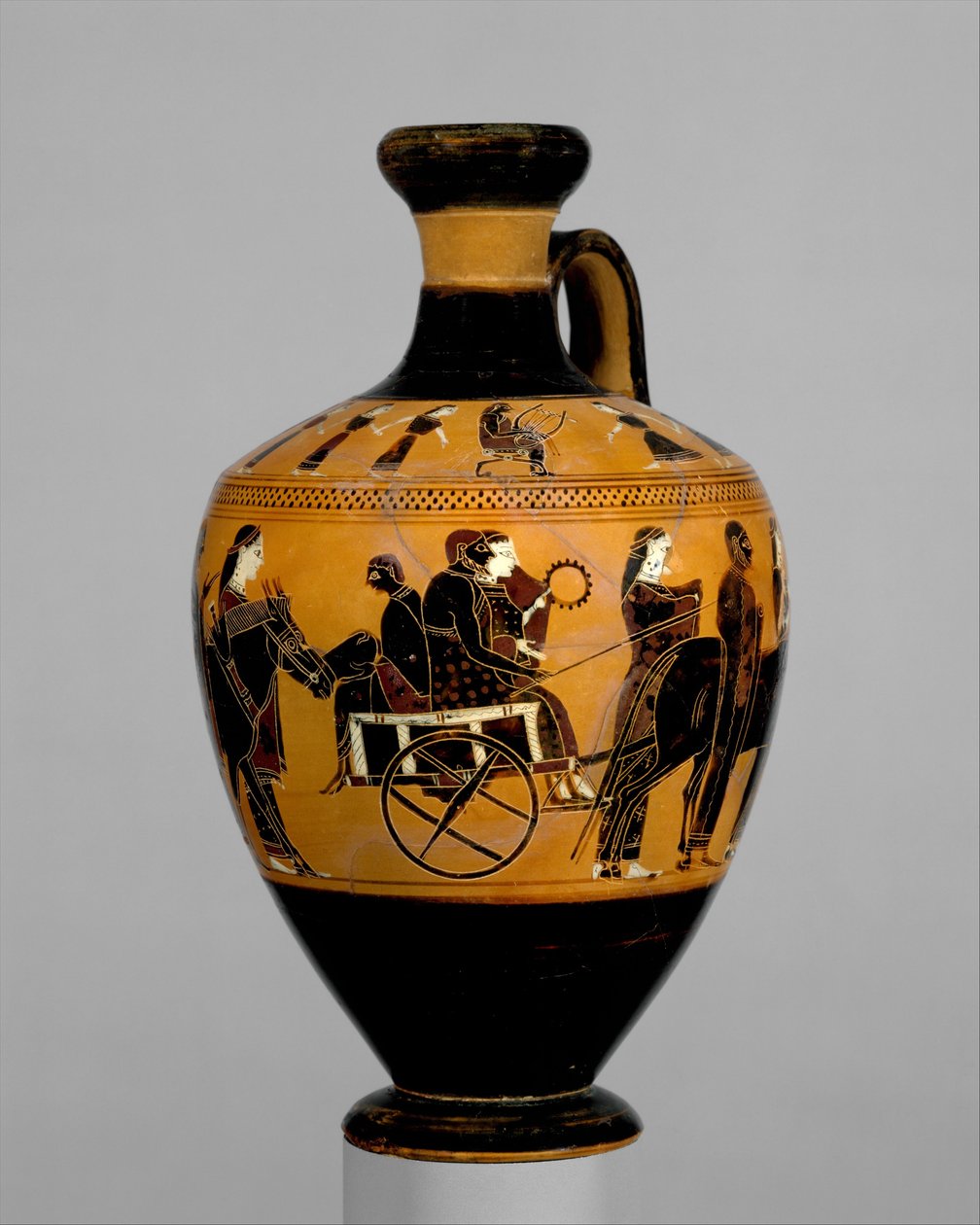 Terakotová lekythos, cca 550–530 př. n. l. (terakota) od Amasis Painter