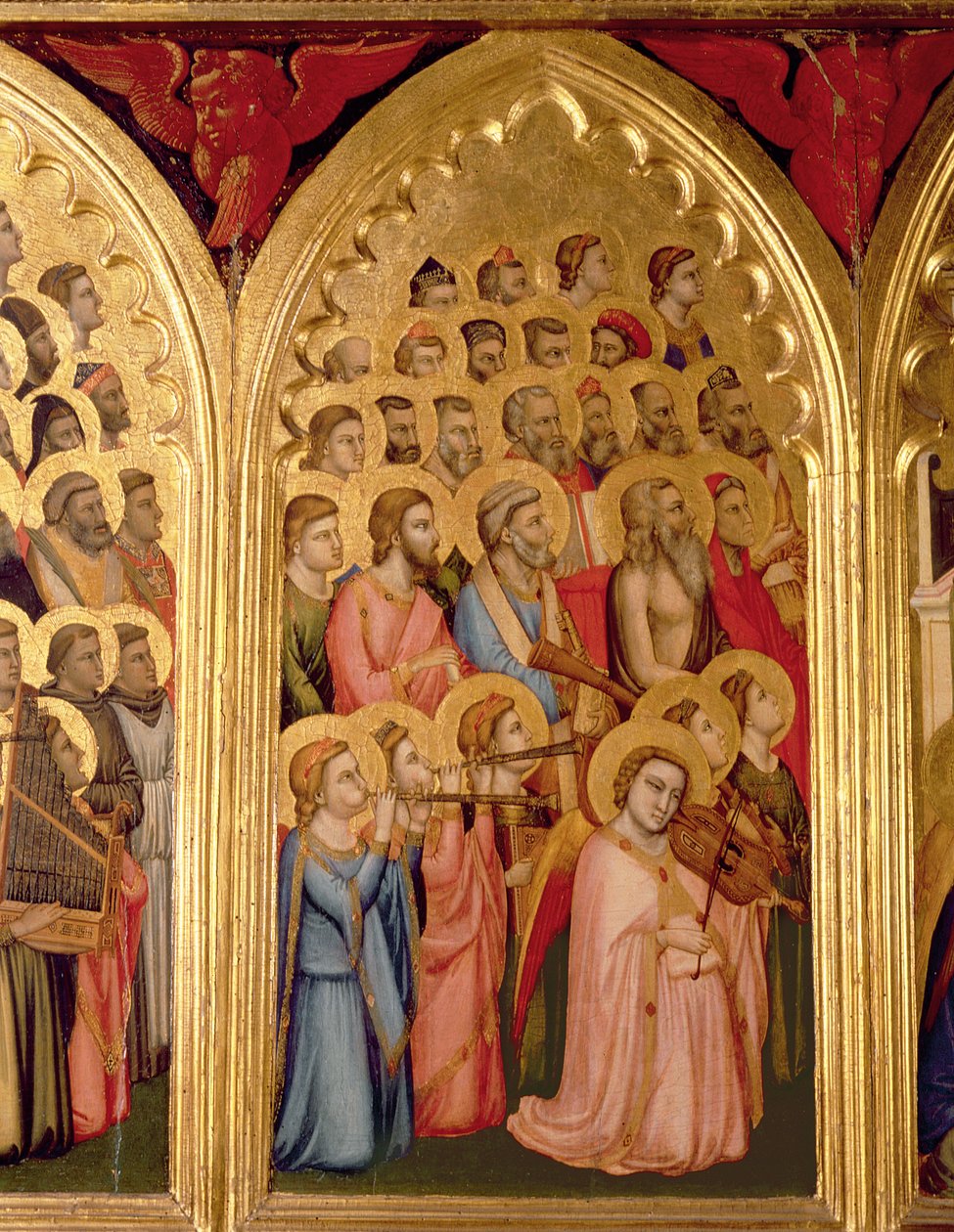 Andělé z korunovace Panny Marie Polyptych (panel zcela vlevo) (viz také 66540-66551) od Ambrogio Bondone Giotto