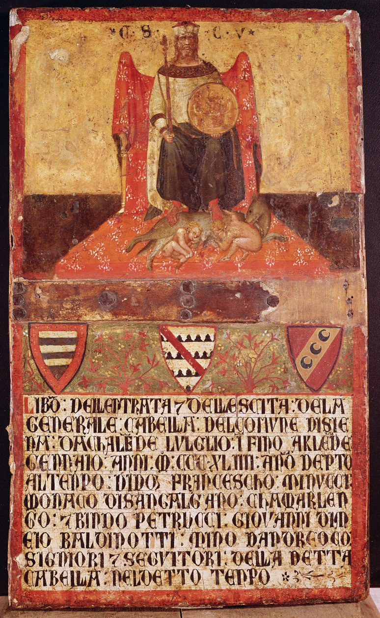 Biccherna of Good Government, 1344 (tempera na panelu) od Ambrogio Lorenzetti