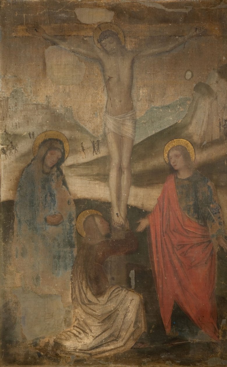 Ukřižování s Pannou, svatým Janem a Magdalenou, 1470-1523. od Ambrogio Bergognone