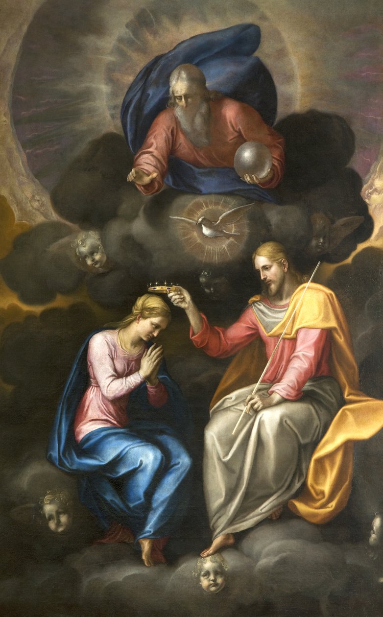 Korunovace Panny Marie, 1581 od Ambrogio Giovanni Figino