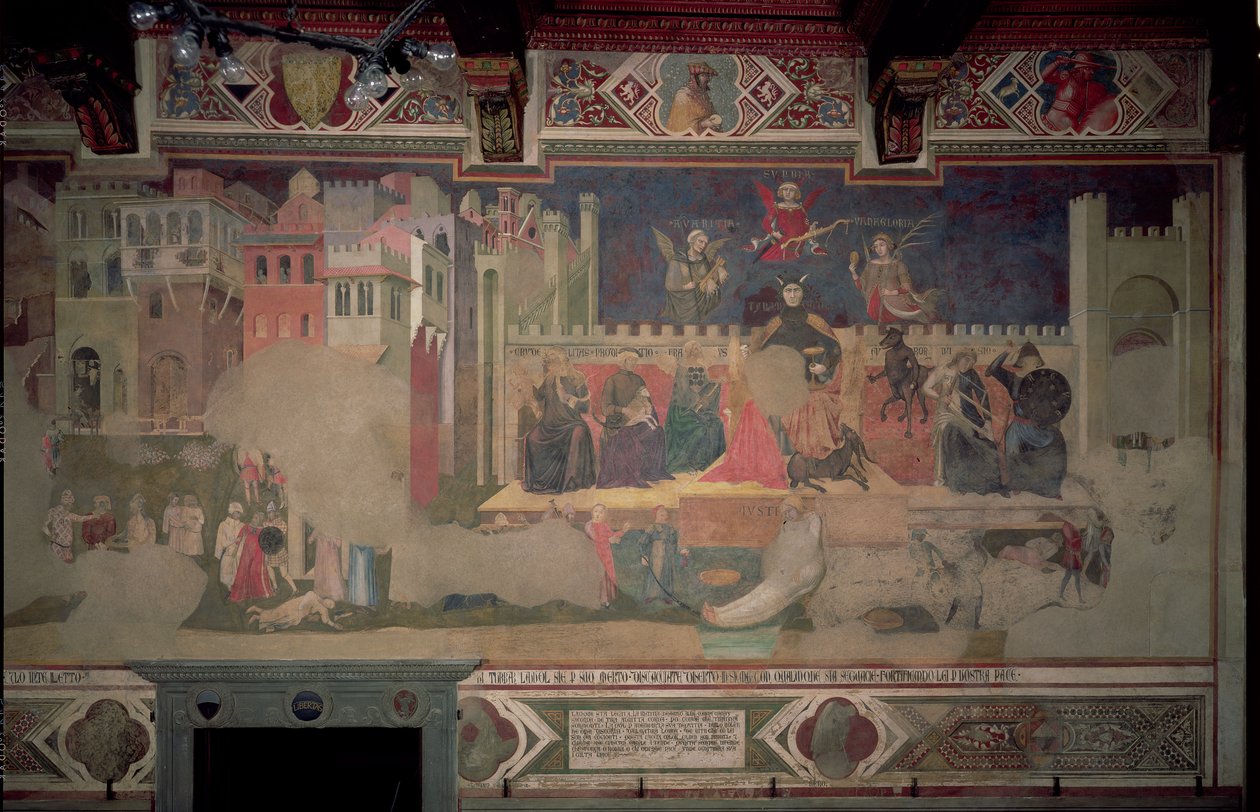 Alegorie špatné vlády, 1388-40 (viz také 136325) od Ambrogio Lorenzetti
