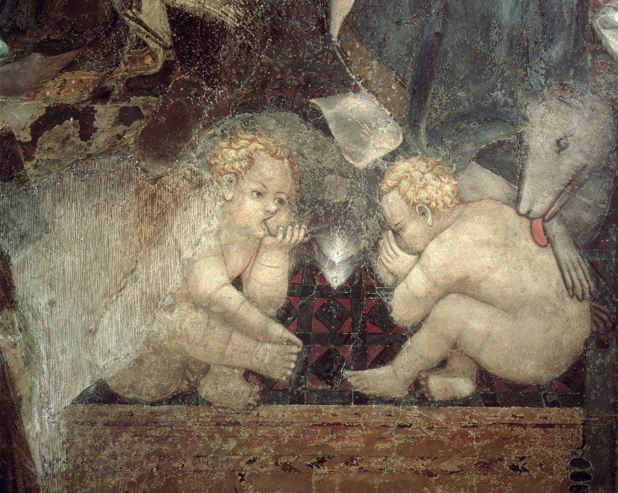 Alegorie dobré vlády, detail Romula a Rema, 1338-40 od Ambrogio Lorenzetti