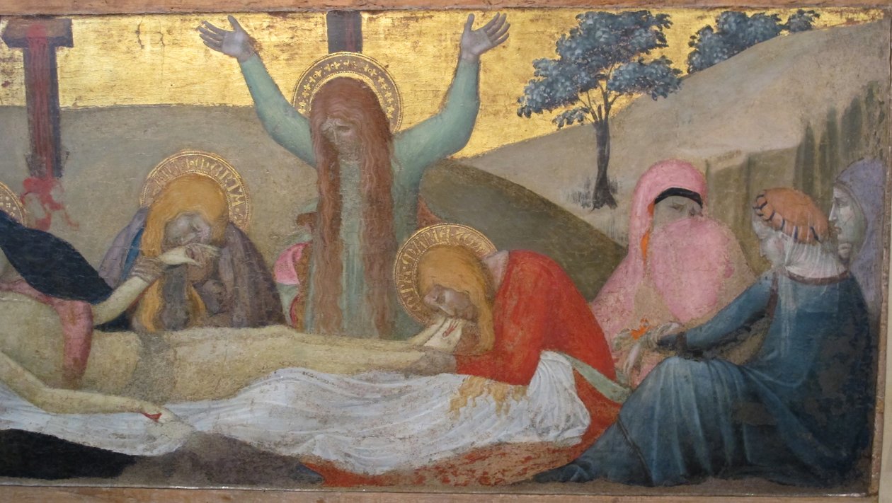 Ambrogio lorenzetti, madona s dítětem a svatými m. maddalenou a marta, truchlení, 03 od Ambrogio Lorenzetti