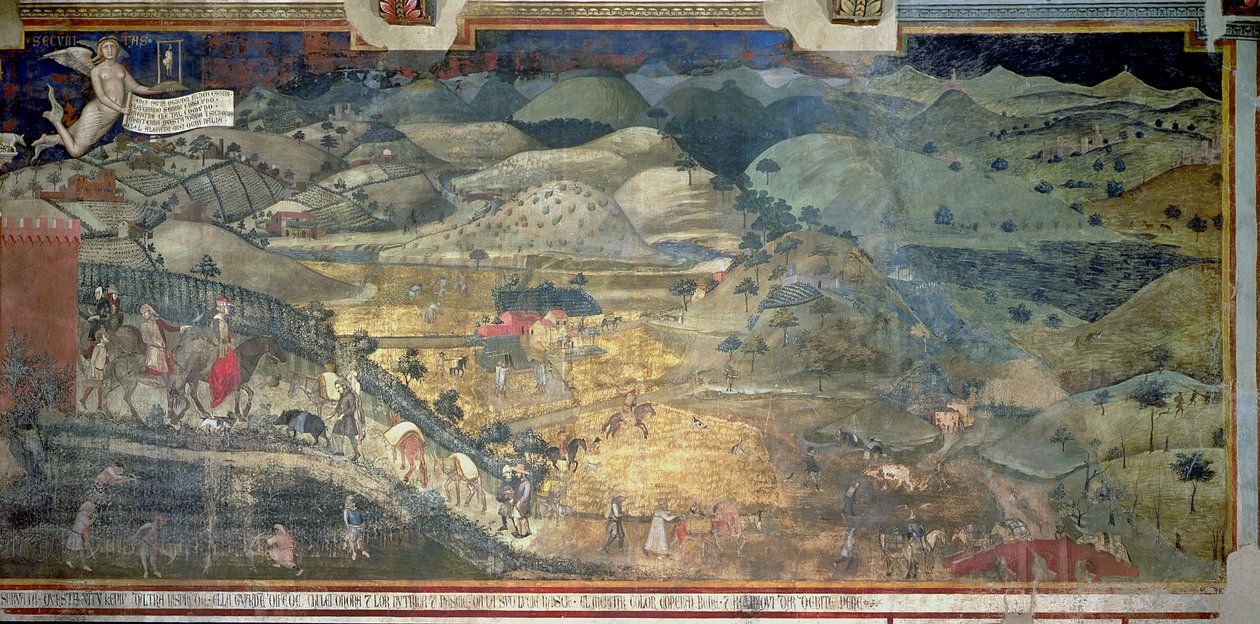 Účinky dobré vlády na venkově, 1388-40 od Ambrogio Lorenzetti