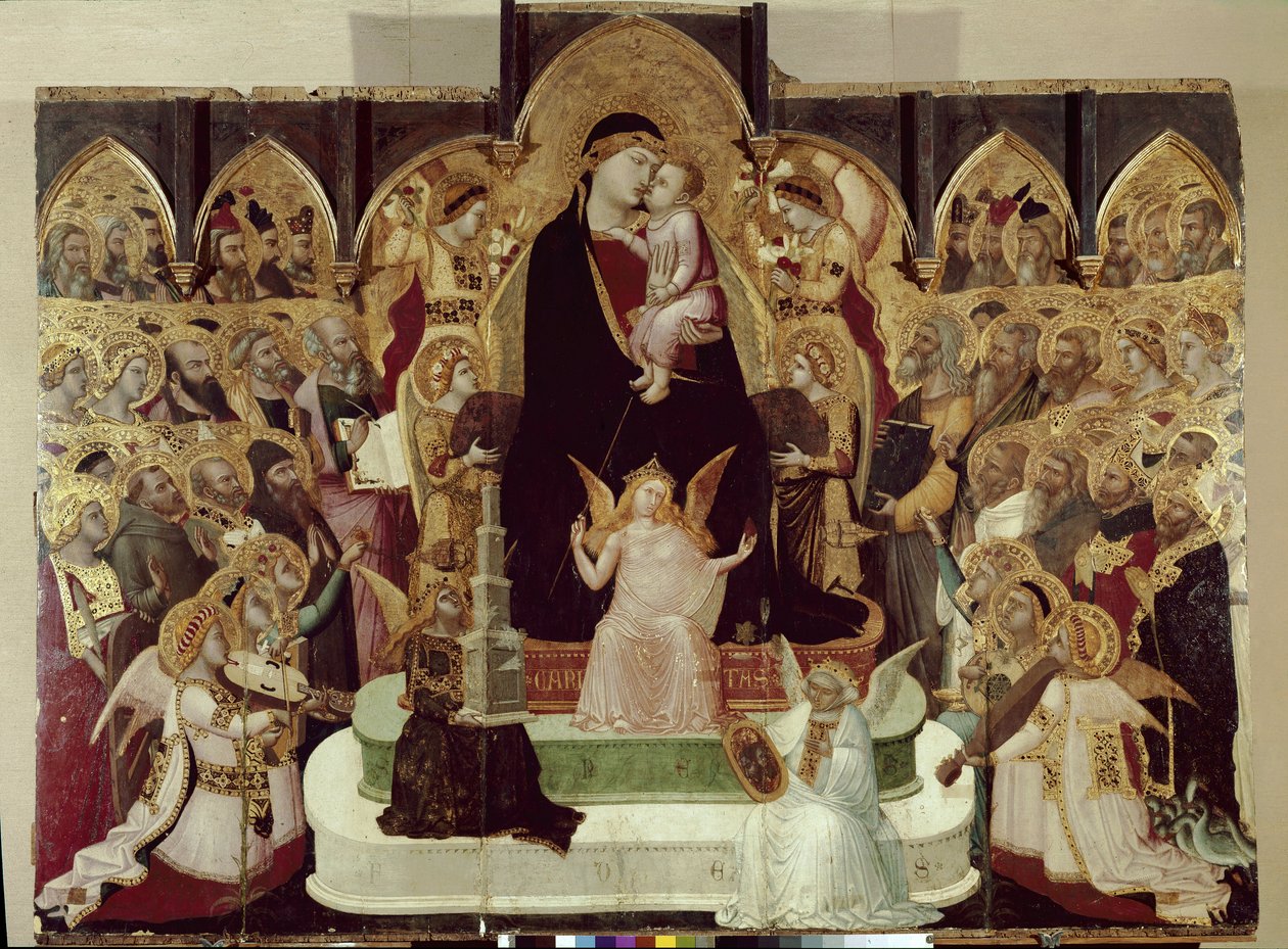 Maesta di Massa Marittima (Vznešená panna) (tempera a zlato na panelu, kolem 1335) od Ambrogio Lorenzetti