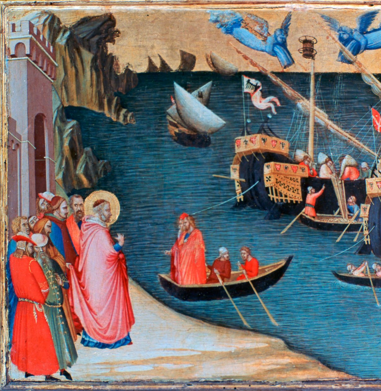 Svatý Mikuláš zachrání Miru před hladomorem, c1327-1332 od Ambrogio Lorenzetti