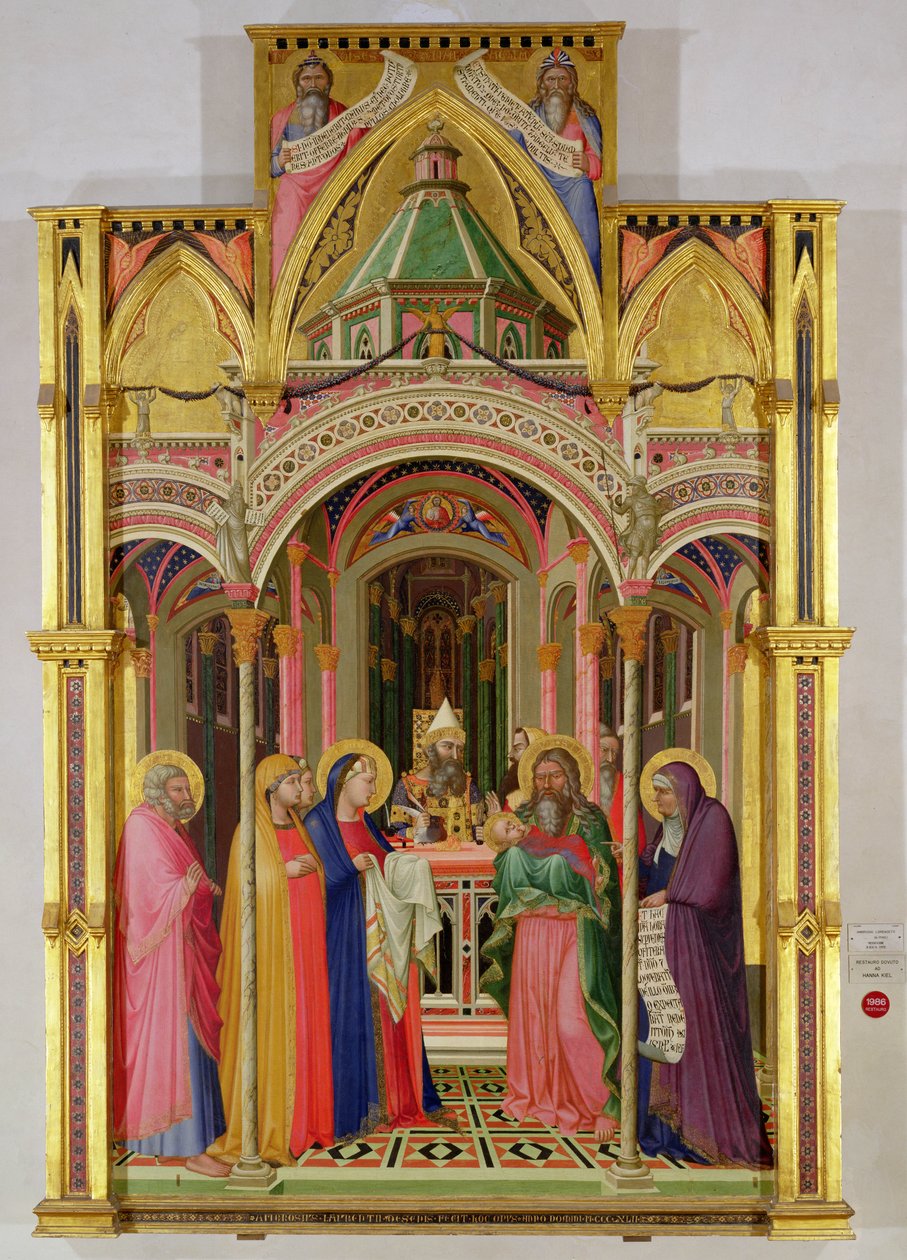 Prezentace v chrámu, 1342 (tempera na panelu) od Ambrogio Lorenzetti