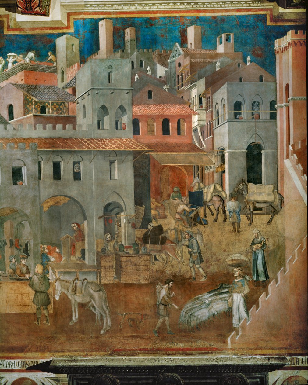 Požehnání dobré vlády (freska) od Ambrogio Lorenzetti