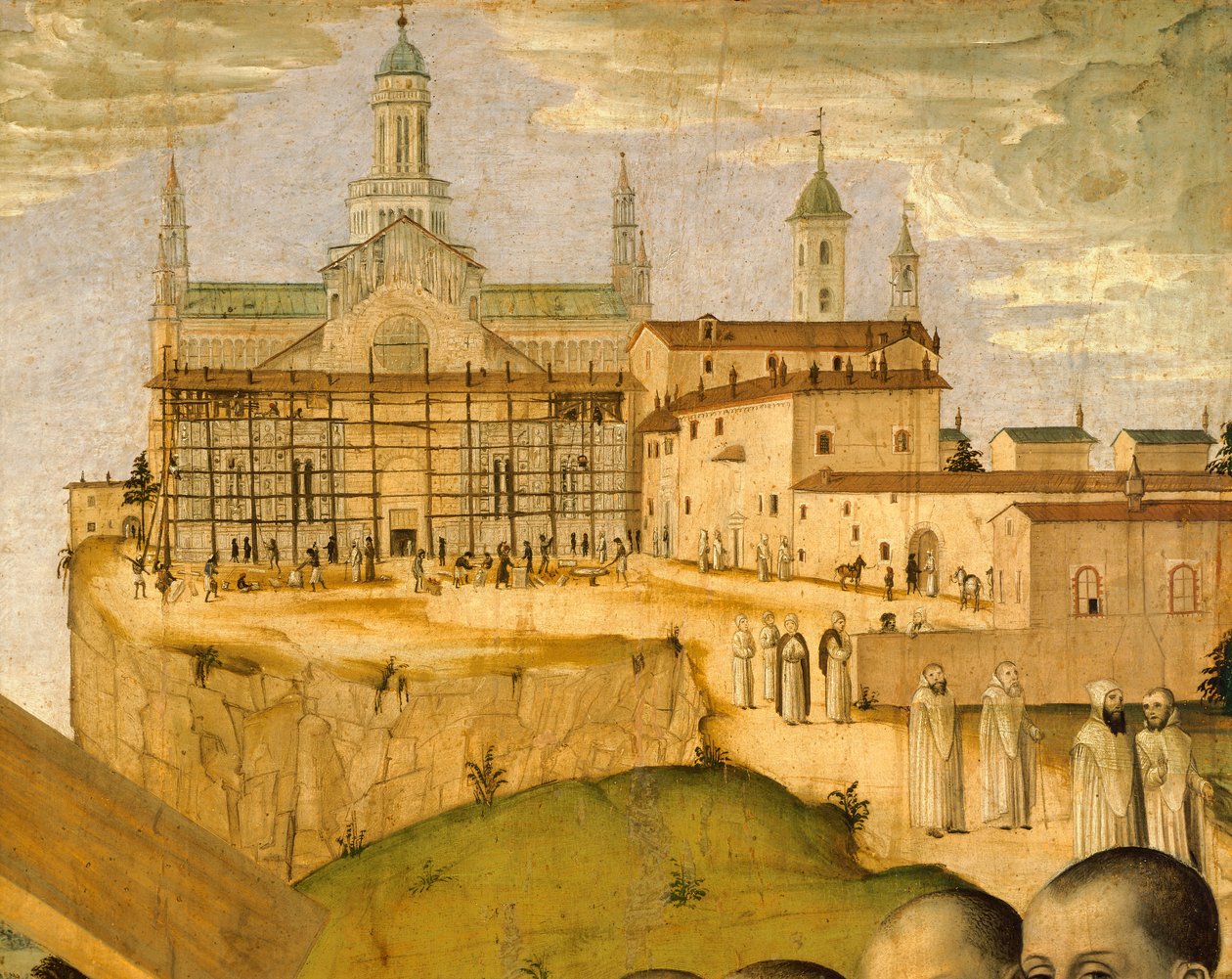 Stavba Certosa di Pavia, Ambrogio da Fossano známý jako Bergognone (asi 1453-1523), Itálie 15. století, detail od Ambrogio da Fossano (c.1460 1523)