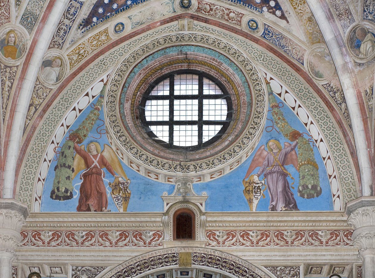Andělé se štíty držící girlandy, cca 1500-22 od Ambrogio da Fossano