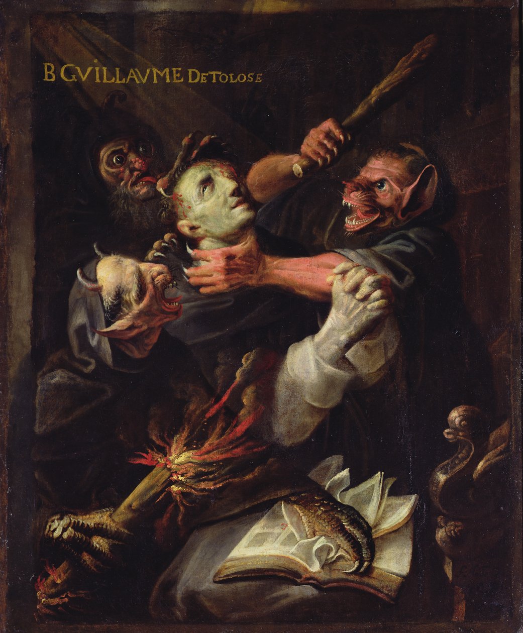 Blahoslavený Guillaume de Toulouse (755-812) mučený démony od Ambroise Fredeau