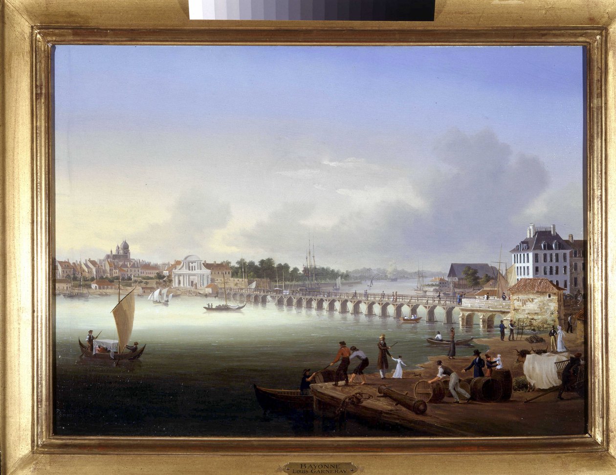 Bayonne od Louis Garneray, sd. C. 1820, Olej na plátně, V. 0,330; L. 0,460. od Ambroise Louis Garneray