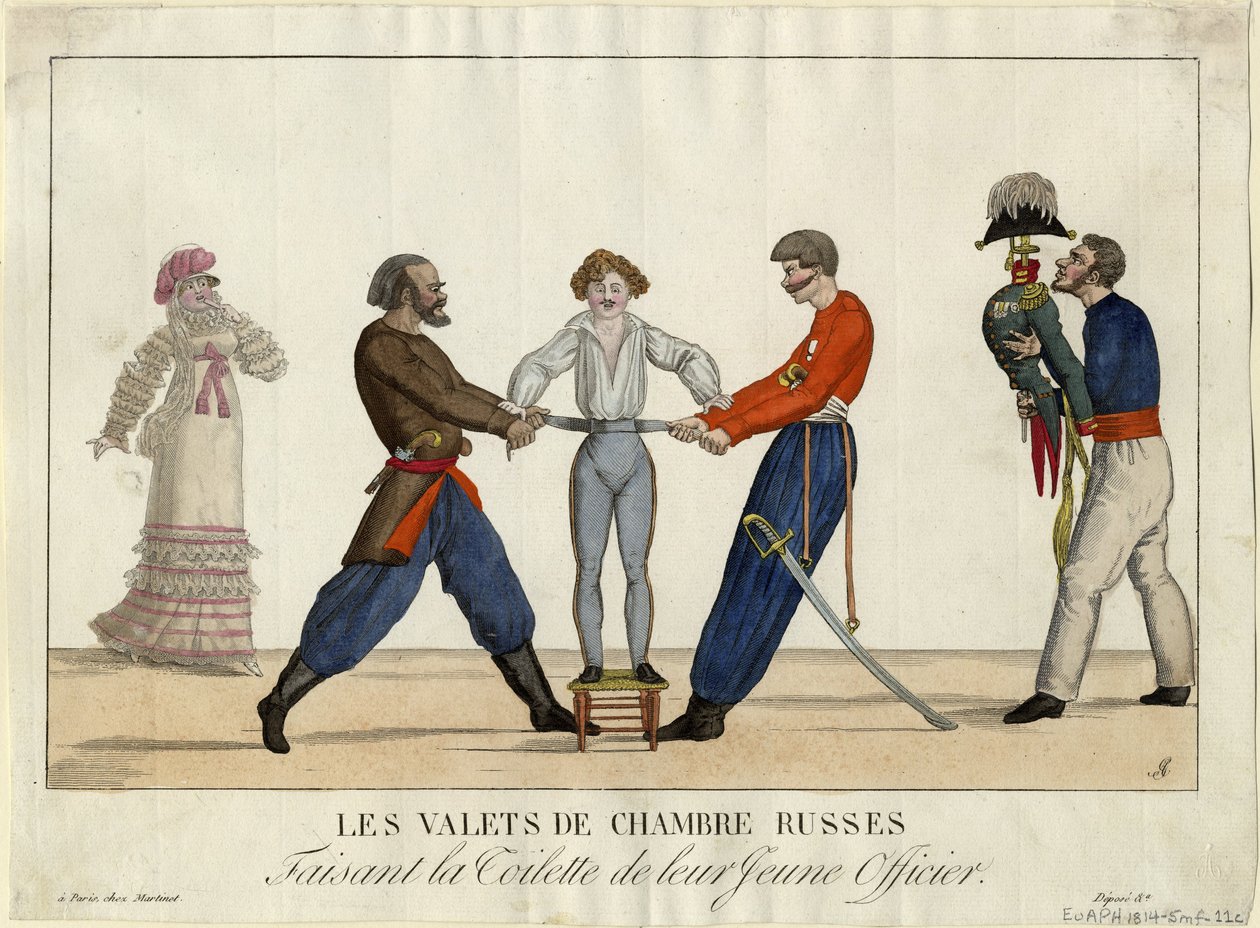 Toaleta mladého ruského důstojníka, c. 1815 od Ambroise Louis Garneray