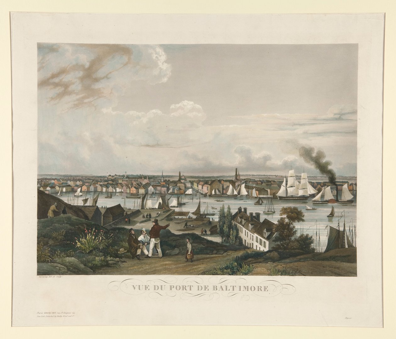 Pohled na přístav Baltimore od Ambroise Louis Garneray