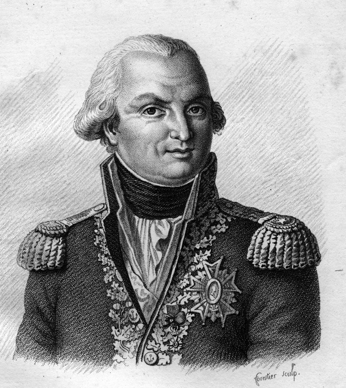 Admirál Villaret de Joyeuse (Louis Thomas, hrabě z Villaret de Joyeuse) Francouzský admirál (1747 až 1812). v „Portréty francouzských generálů po vítězstvích a výbojích Francouzů““. Vyryl Ambroise Tardieu v roce 1818. Sbírka Stella. od Ambroise Tardieu