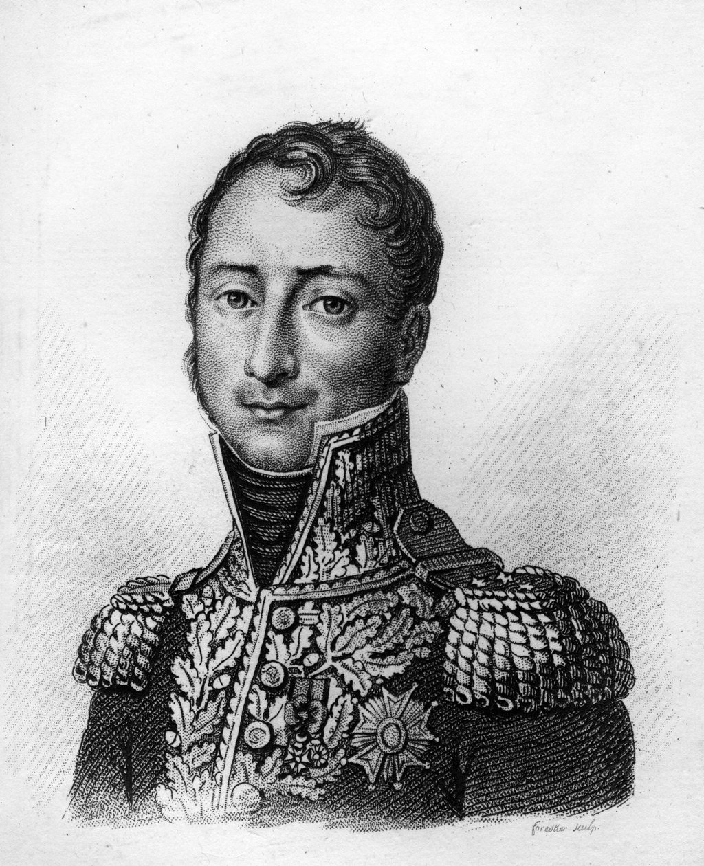 Auguste Jean Gabriel CAULAINCOURT (1777-1812) - v „Portrétech francouzských generálů po vítězstvích a výbojích Francouzů““. Vyryl Ambroise Tardieu v roce 1818. Sbírka Stella. od Ambroise Tardieu