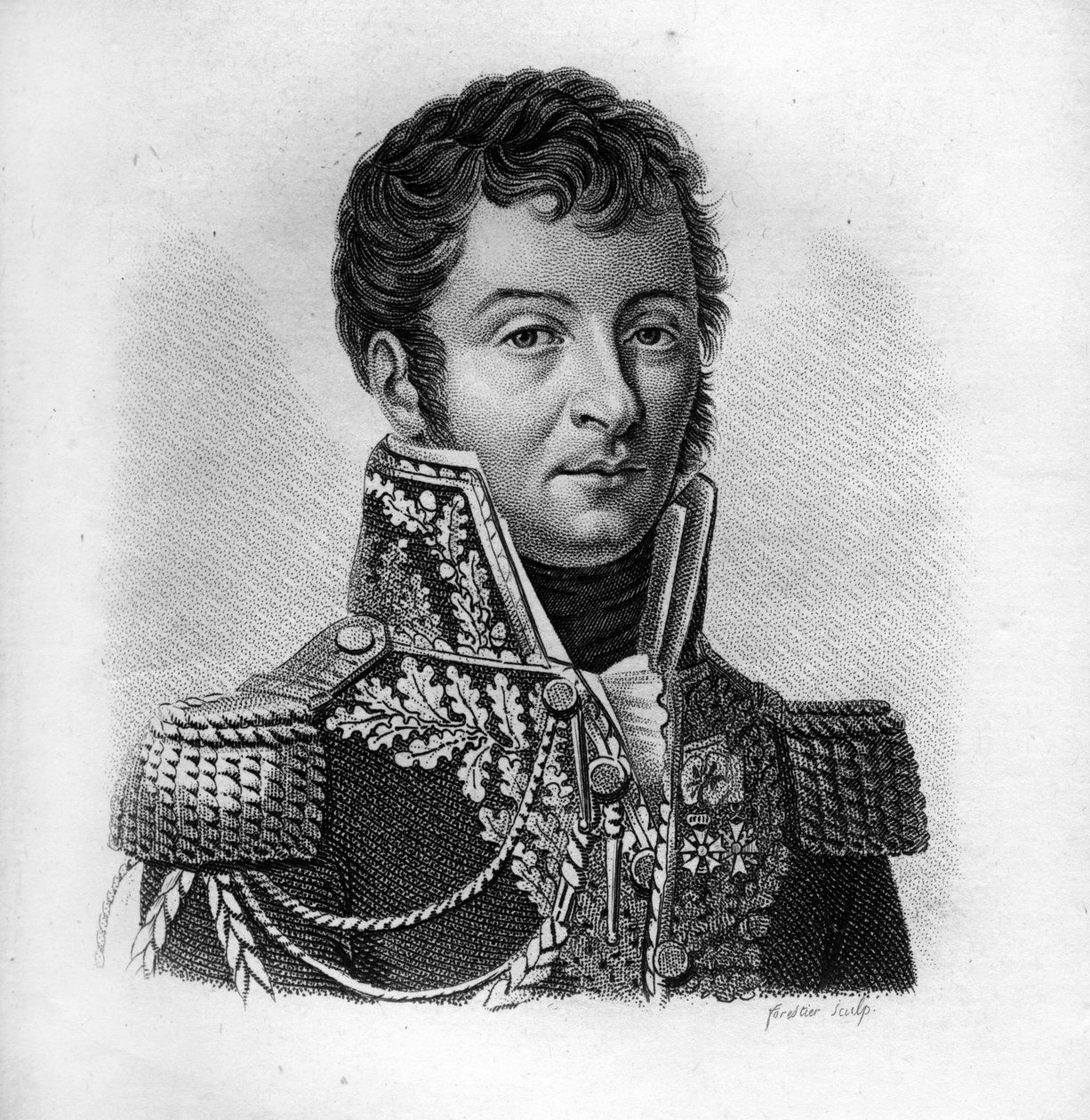 Auguste Julien Bigarré 1775-1838 - v „“ Portréty francouzských generálů po vítězstvích a výbojích Francouzů““. Vyryl Ambroise Tardieu v roce 1818. Sbírka Stella. od Ambroise Tardieu