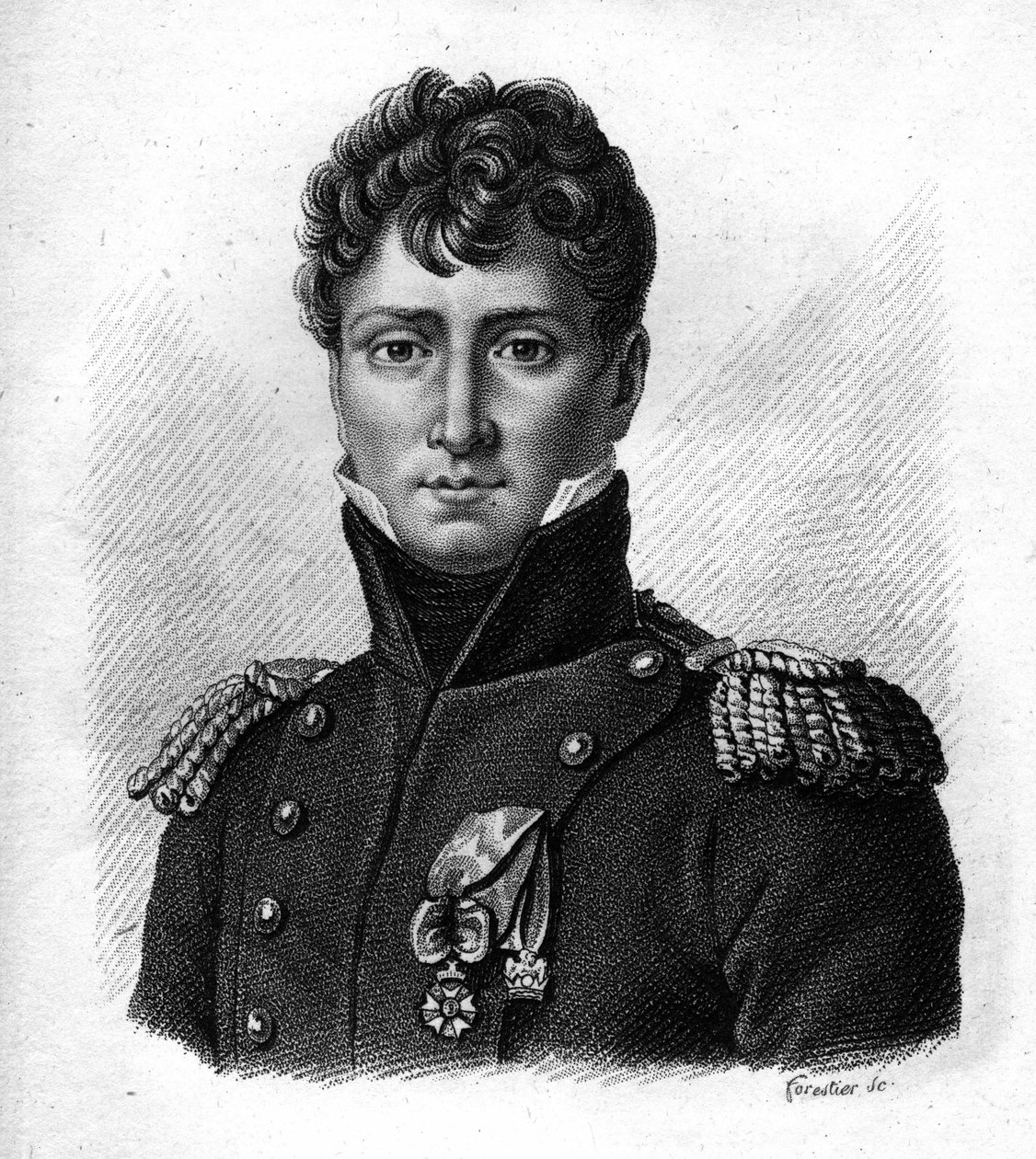 Auguste de Colbert (1777-1809), francouzský generál v „Portrétech francouzských generálů“. Vyryl Ambroise Tardieu v roce 1818. Sbírka Stella od Ambroise Tardieu
