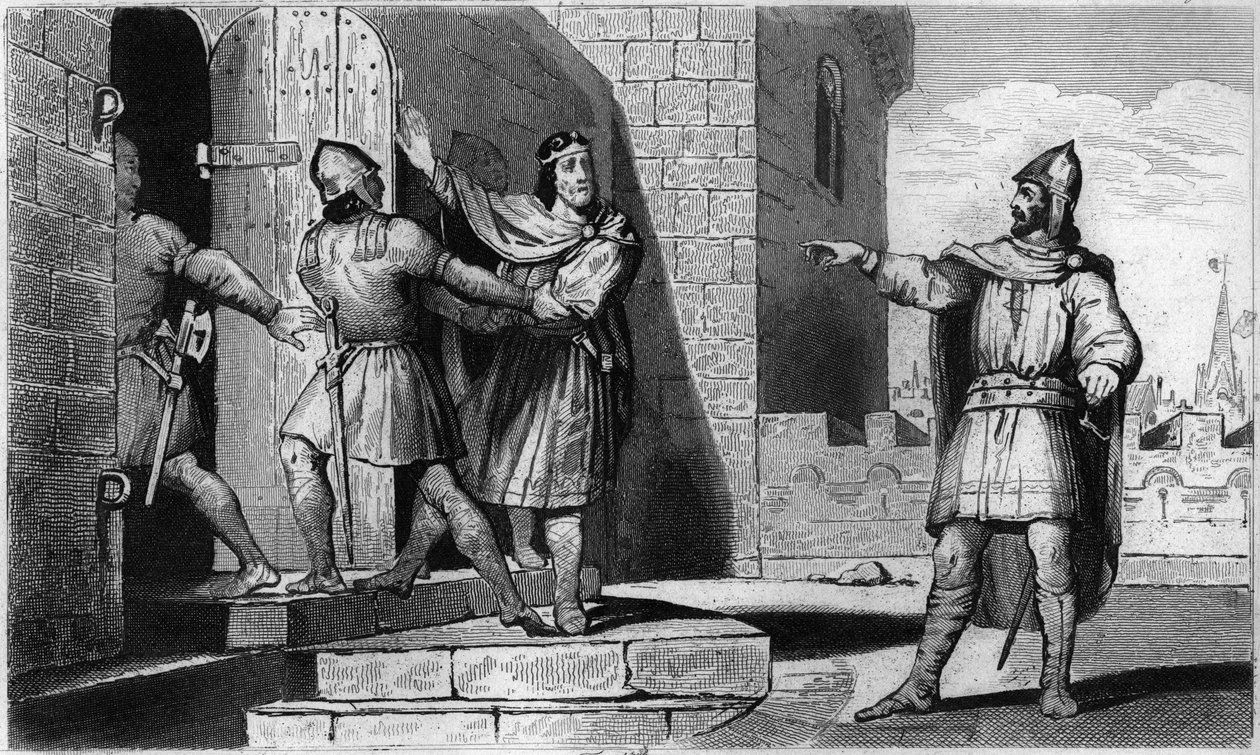 Karel III. (879-929) Prostý zajat jedním ze svých vojáků v roce 923 - Uvěznění Karla III. Prostého (879-929), 923: ve víře, že najde útočiště u Herberta z Vermandois, je zrazen bývalý král franků jím a poslán do vězení od Ambroise Tardieu