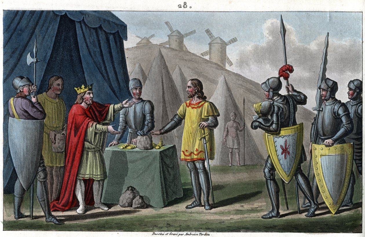 Karel, karolínská dynastie, vládl v letech 884 až 887. Neodvážil se zaútočit na Normany, kteří obléhali Paříž, koupil od nich mír. Charles-le-Gros není zařazen do číselného řádu králů, je považován za regenta nebo uzurpátora. - Navrženo a e od Ambroise Tardieu