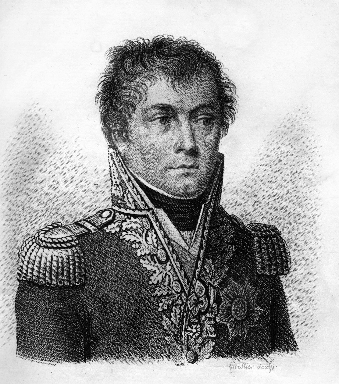 Hrabě Antoine François Andreossy (1761-1828), francouzský generál a diplomat.in “”Portréty francouzských generálů””. Vyryl Ambroise Tardieu v roce 1818. Sbírka Stella od Ambroise Tardieu