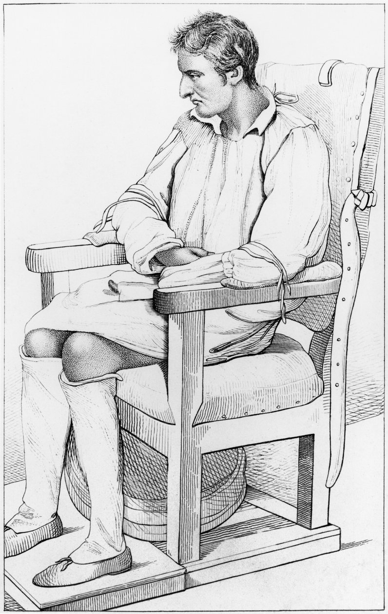 Demence, ilustrace z „Des Maladies Mentales zvažovaných v rámci lékařského, hygienického a lékařsko-právního vztahu“ od Etienna Esquirola (1772-1840) 1838 od Ambroise Tardieu