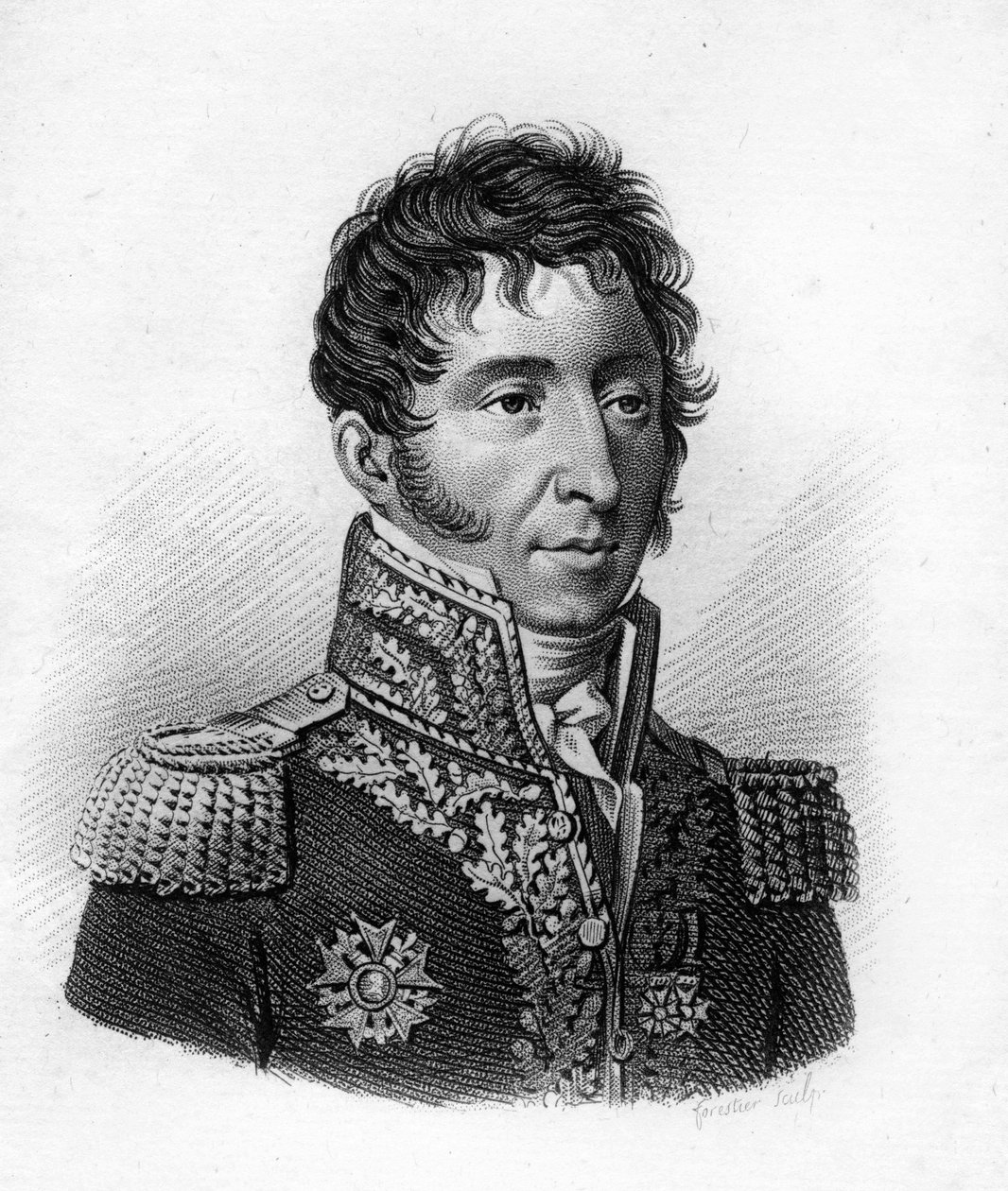 Etienne Pierre Sylvestre RICARD (1771-1843) - v „Portrétech francouzských generálů po vítězstvích a výbojích Francouzů““. Vyryl Ambroise Tardieu v roce 1818. Sbírka Stella. od Ambroise Tardieu