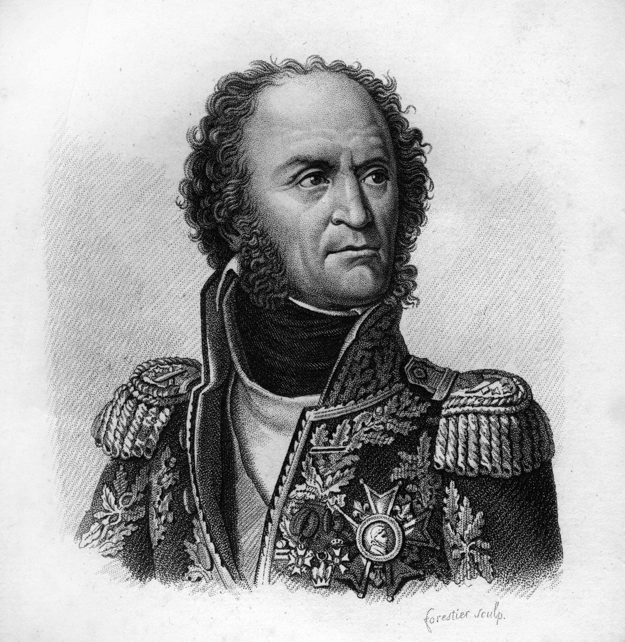 William Brown. Maršál Francie (1763 až 1815).- v Portrétech francouzských generálů po vítězstvích a výbojích Francouzů. Vyryl Ambroise Tardieu v roce 1818. Sbírka Stella. od Ambroise Tardieu