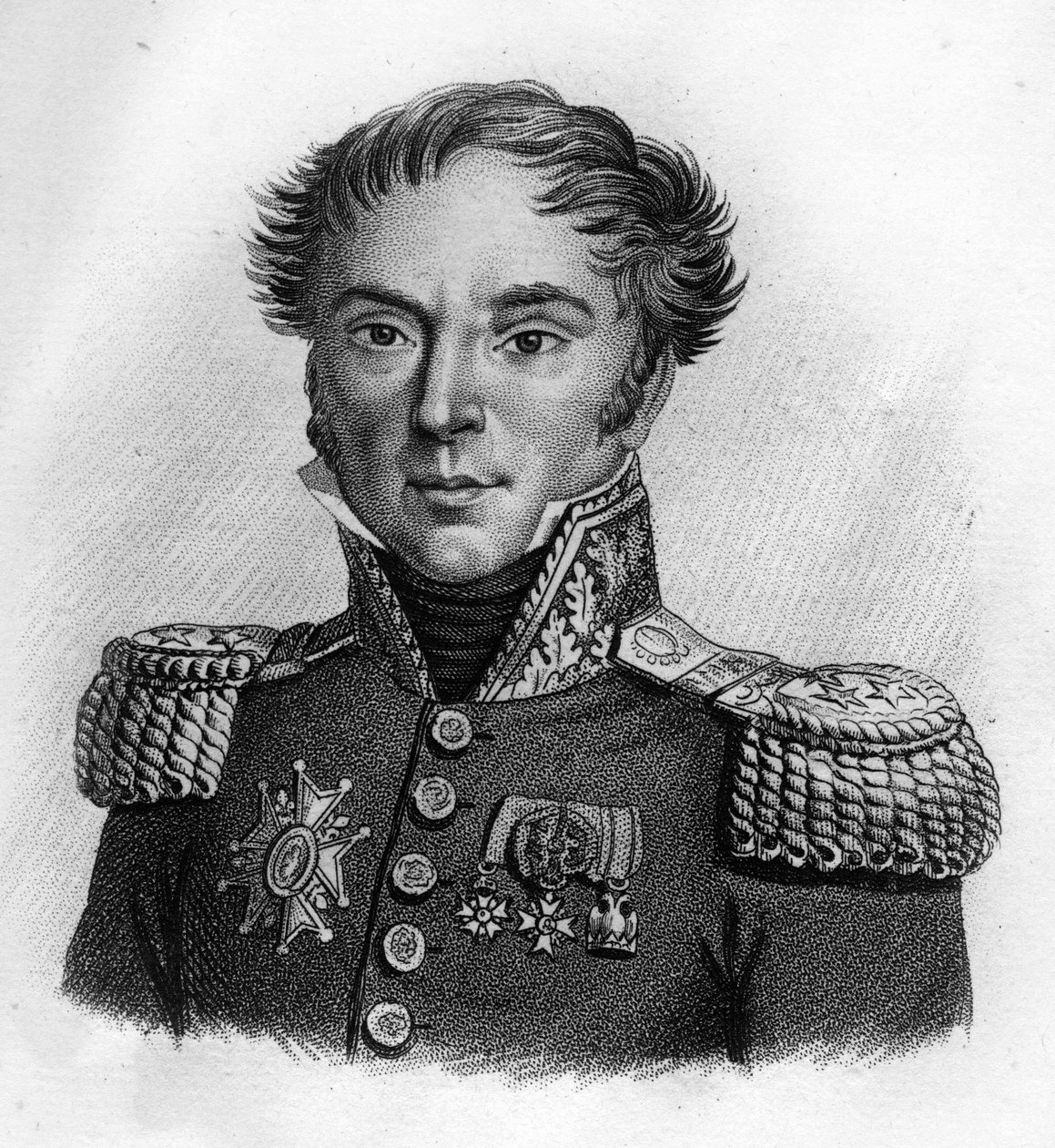 Jacques Laurent Gilly (1769-1829) - v „Portrétech francouzských generálů po vítězstvích a výbojích Francouzů““. Vyryl Ambroise Tardieu v roce 1818. Sbírka Stella. od Ambroise Tardieu