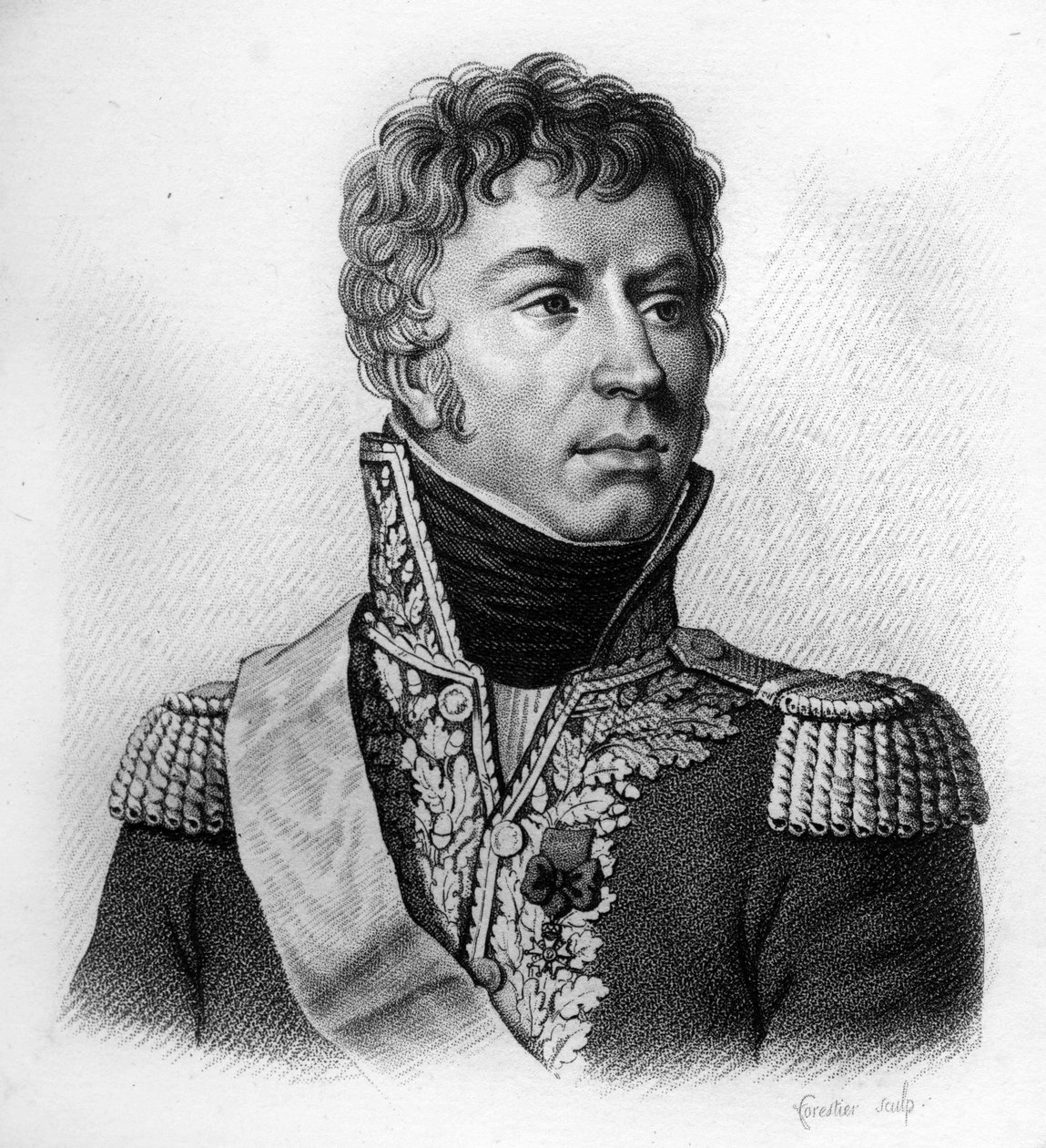 Jean Louis Ebenezer REYNIER (1771-1814) - v „Portrétech francouzských generálů po vítězstvích a výbojích Francouzů““. Vyryl Ambroise Tardieu v roce 1818. Sbírka Stella. od Ambroise Tardieu
