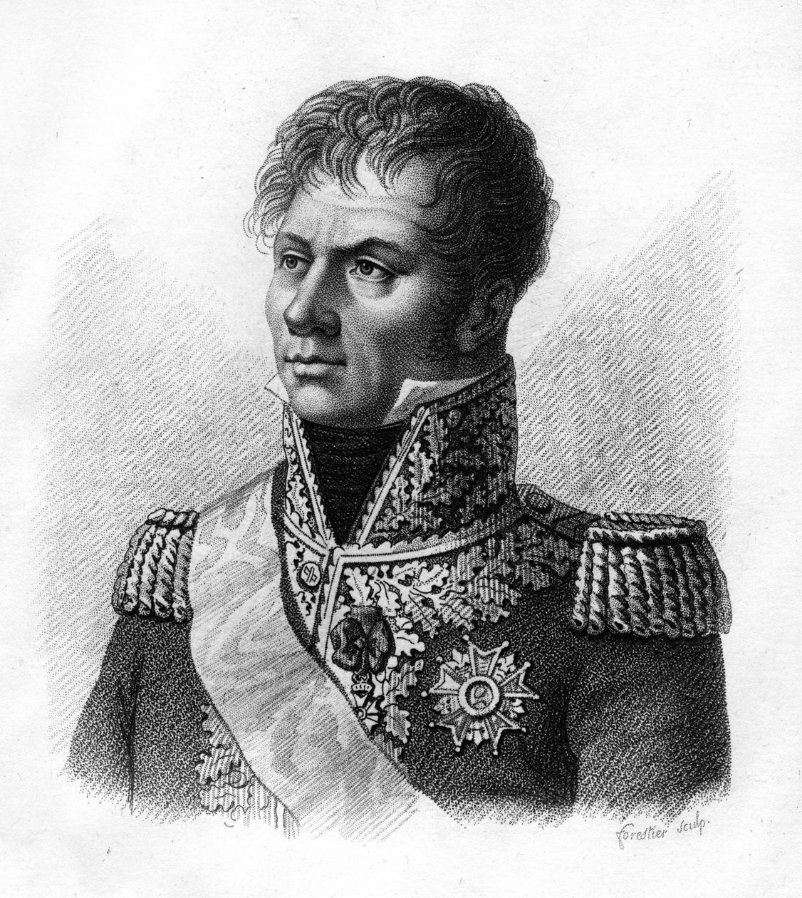 Le Maréchal Laurent, markýz de Gouvion - Saint - Cyr (1764-1830) - v “Portréty francouzských generálů po vítězstvích a výbojích Francouzů””. Vyryl Ambroise Tardieu v roce 1818. Sbírka Stella. od Ambroise Tardieu