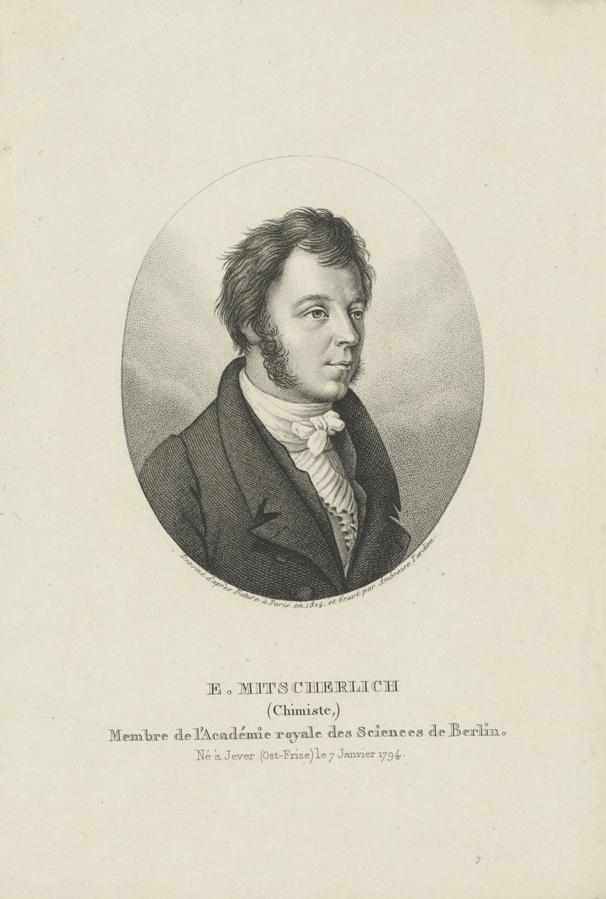 Portrét Eilharda Mitscherlicha 1794-1863, c. 1830-1840. od Ambroise Tardieu