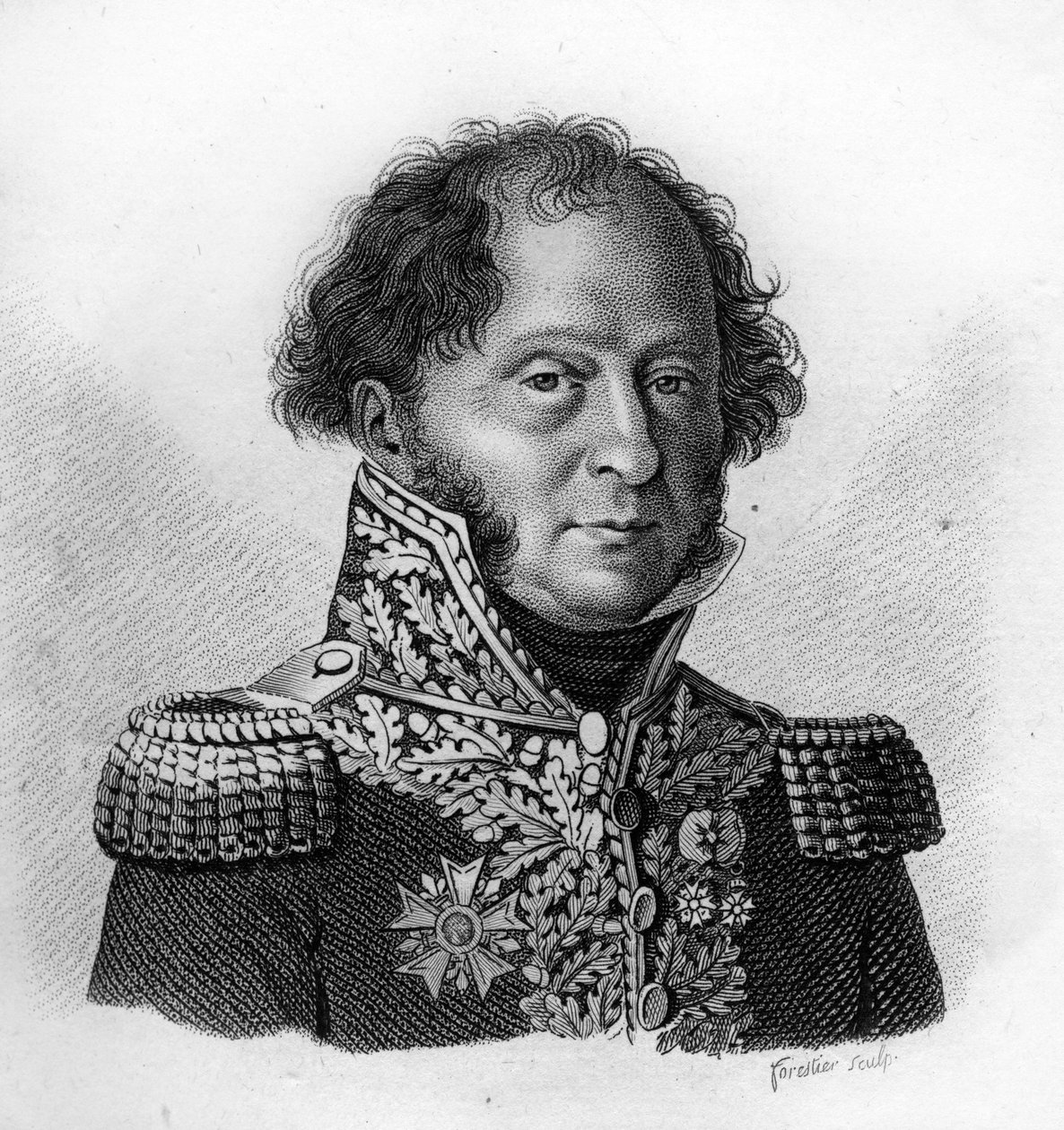 Portrét generála Gabriela BARBOU DECOURRIERESE (1770 - 1839) - v „Portrétech francouzských generálů po vítězstvích a bitvách Francouzů““. Vyryl Ambroise Tardieu v roce 1818. Sbírka Stella. od Ambroise Tardieu