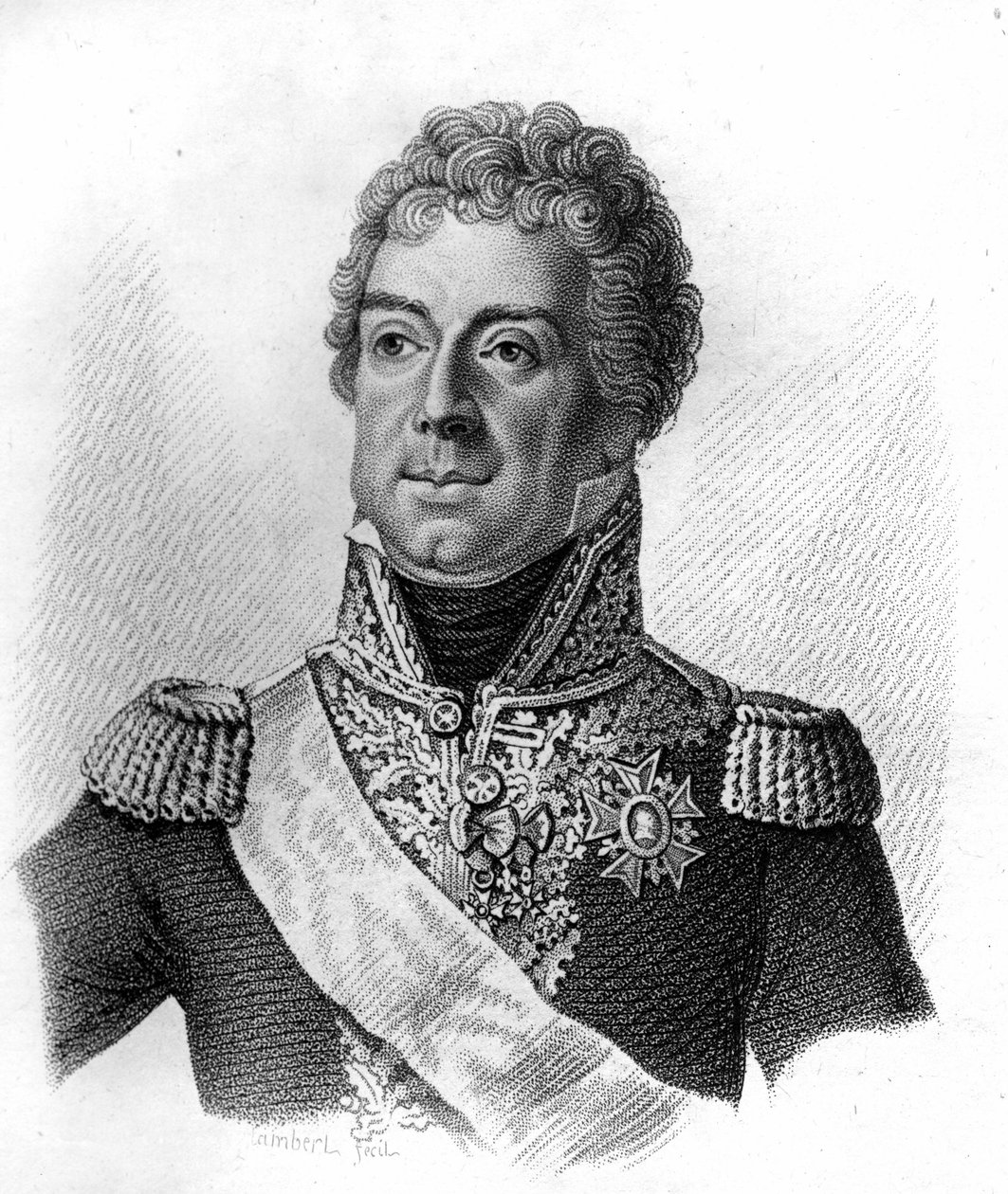 Portrét Louise Alexandra (Louis-Alexandre) Berthiera, francouzského maršála (1753 - 1815) v Portrétech francouzských generálů”” Hrob od Ambroise Tardieu v roce 1818 - Sbírka Stelly od Ambroise Tardieu