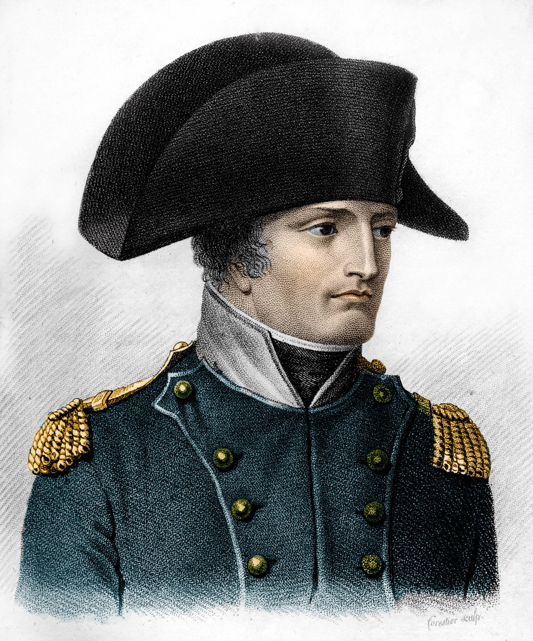 Portrét Napoleona v době bitvy u Slavkova (1805) - v „“ Portréty francouzských generálů po vítězstvích a výbojích Francouzů““. Hrob od Ambroise Tardieu v roce 1818. Sbírka Stella. od Ambroise Tardieu